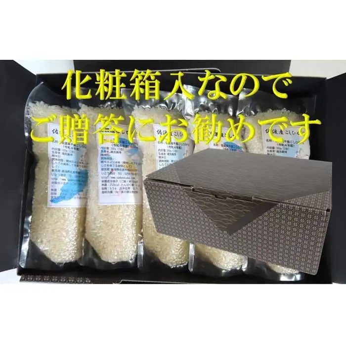 【令和7年産】佐渡高千産こしひかり　300g×10袋セット（真空包装）