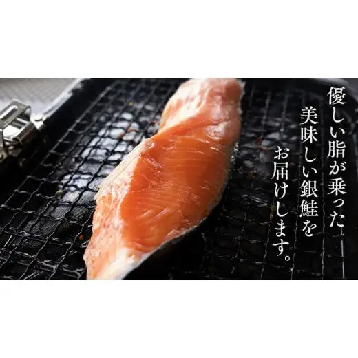 厚切り 銀鮭 の 切り身 【 半尾 】約 1kg （ 8切 ～ 10切 ）