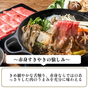 (冷凍) 大和牛 赤身 すき焼き 500g ／金井畜産 贈答 父の日 母の日 奈良県 宇陀市 お中元 贈答用 贈り物 暑中見舞い お土産 お歳暮 内祝い 美味しい部位 送料無料 ふるさと納税