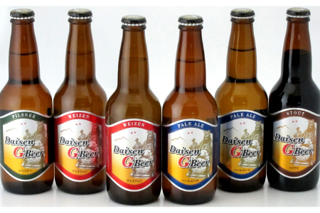 大山Ｇビール 飲み比べセット【ビール びーる beer 地ビール クラフトビール 瓶 瓶ビール 6本 330ml お酒 酒 アルコール バラエティ 大山 ヴァイツェン ペールエール ピルスナー スタウト ギフト 贈り物 お土産 父の日 敬老の日 鳥取県 日吉津村】