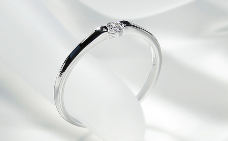 【0.1ct】PT900 ダイヤモンド一粒リング（5号～14.5号）　CSR0106 SWAV005