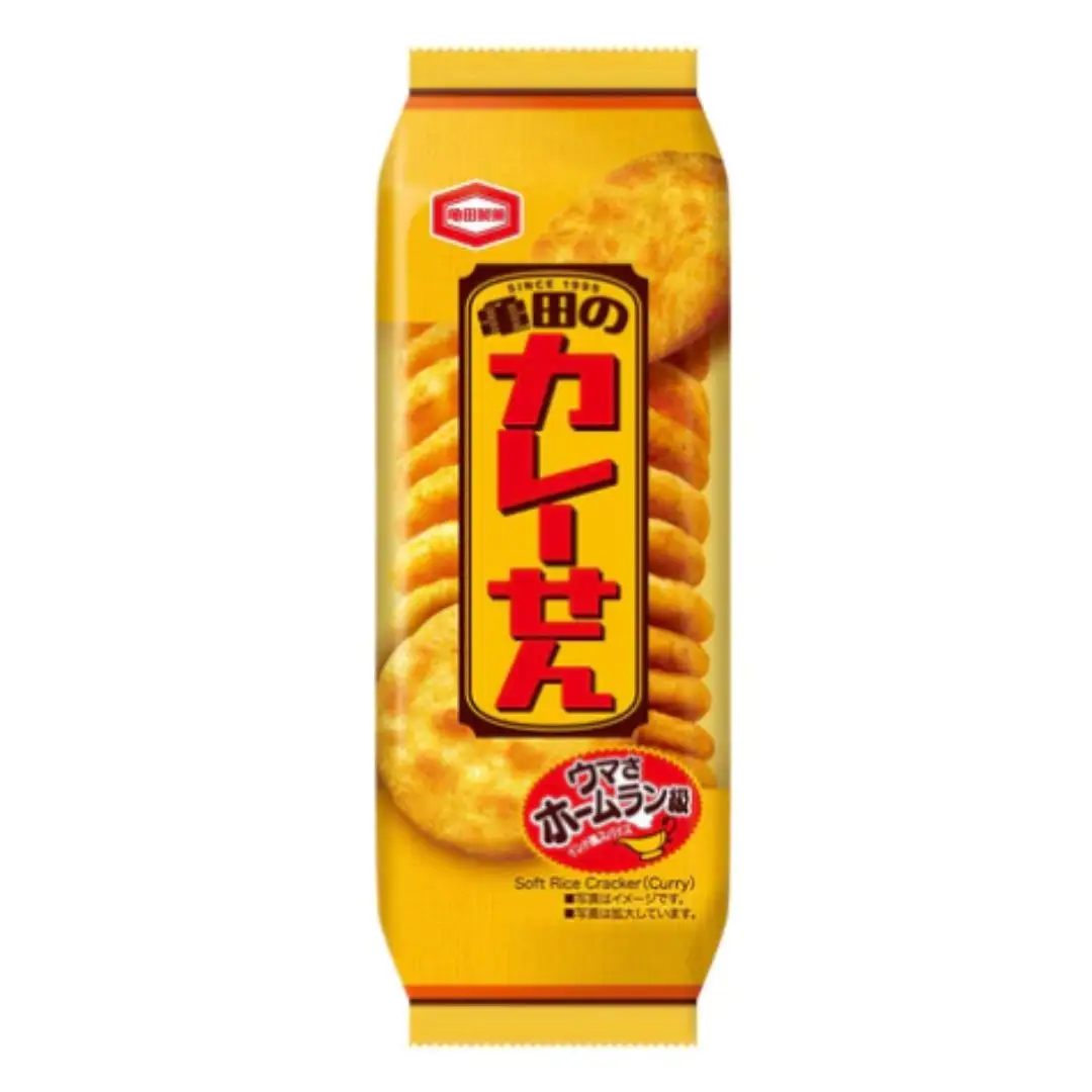 亀田製菓  亀田のカレーせん 15枚 12袋 お菓子 菓子 せんべい スパイシー つまみ おつまみ 晩酌 人気のため単品で登場 2A03010