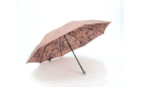 晴雨兼用モンプリュイ・パリ　折傘 小物 雑貨 婦人用 雨傘 日傘 レディース 雨具 梅雨 レイングッズ 玉留一体型 雨の日 晴れの日 UV加工  グリーン