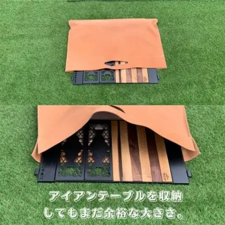 oka-d-artのアイアンテーブル 本革レザーケース 収納ケース【1407281】