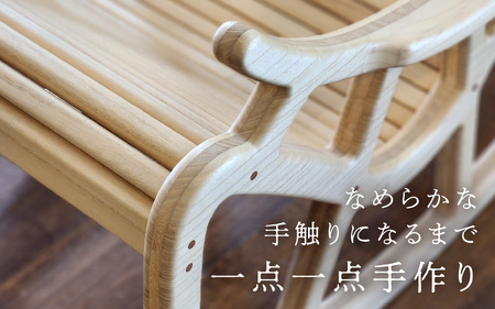 桐のロッキングチェア ゆらりいす《サイズ：約W580 D1300 H900（mm）・重さ：約10kg》天然無垢材の桐 揺り椅子