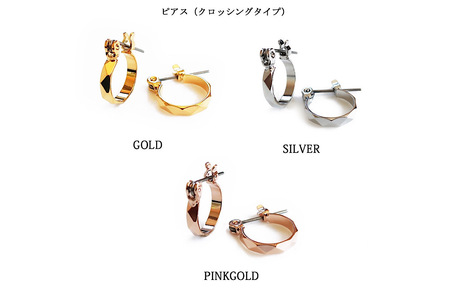 【ギフト対応可】品のある輝きダイヤカット ピアス（カラー：シルバー）【043-003-2-2】アクセサリー ジュエリー K18GP 上品 職人 ギフト プレゼント おしゃれ