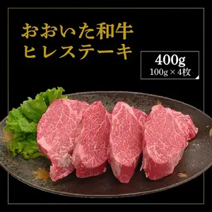 厳選A4～A5等級 おおいた和牛 ヒレステーキ 4枚 400g A01131