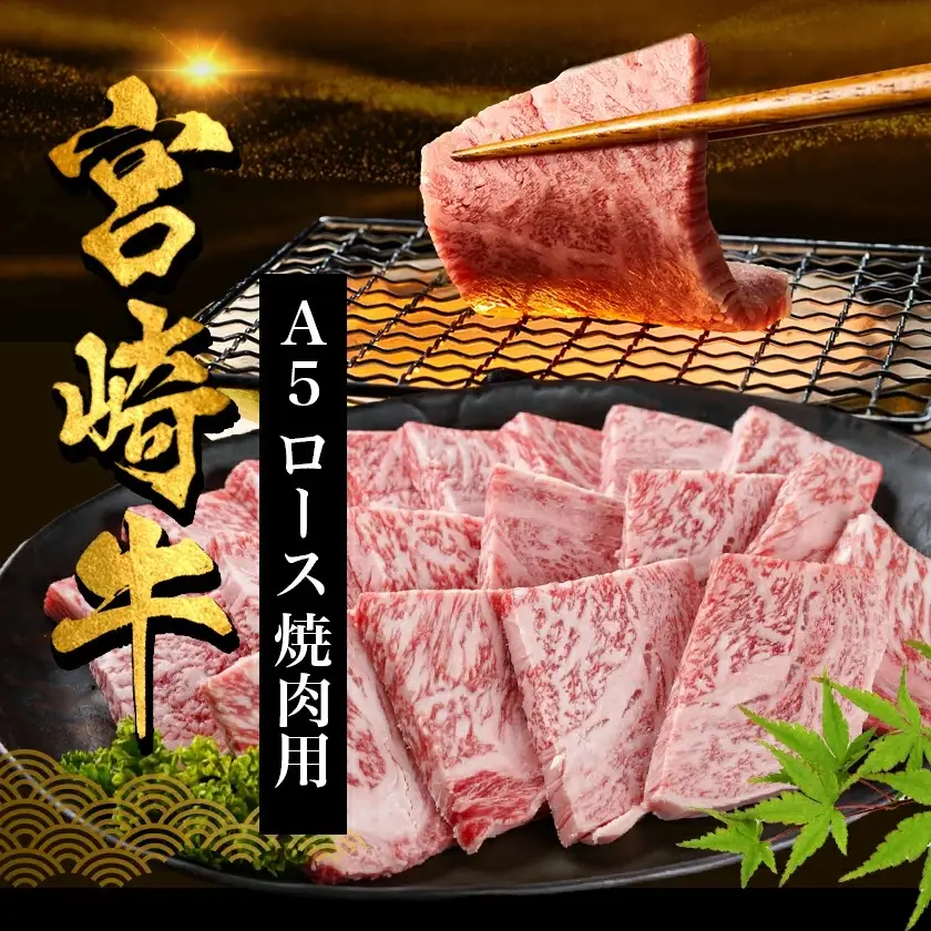 宮崎牛(A5)ロース焼肉用500g_AD-0114_(都城市) 牛肉 最高級A5ランク 5等級 都城産 ブランド牛 ロース肉 焼肉用