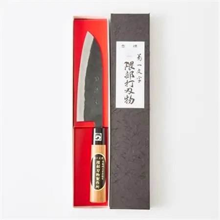 鉄製三徳包丁 刃渡り165mm 大正十年創業 隈部打刃物【鋭い切れ味と耐久性】_雑貨・日用品 包丁 キッチン用品 _【配送不可地域：沖縄県】【1209418】