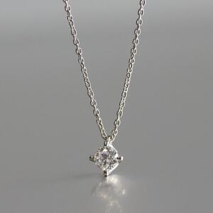 プラチナ900【ラボグロウンダイヤモンドネックレス】0.2ct 4本たてづめデザイン 長さ40cm LAB-PT900-002 ネックレス