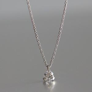 プラチナ900【ラボグロウンダイヤモンドネックレス】0.2ct 上品な3点留めデザイン 長さ40cm LAB-PT900-010 ネックレス