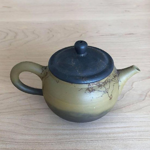 三代片山白山作 緑泥藻がけ茶銚（木） 陶器 常滑焼 やきもの お茶 茶器 急須 茶道具 日本茶 食器 和 伝統工芸 工芸品 陶製茶こし 日本六古窯 名工 キッチン雑貨 キッチン用品 日用品 ティーポット 日本製 愛知県 常滑市