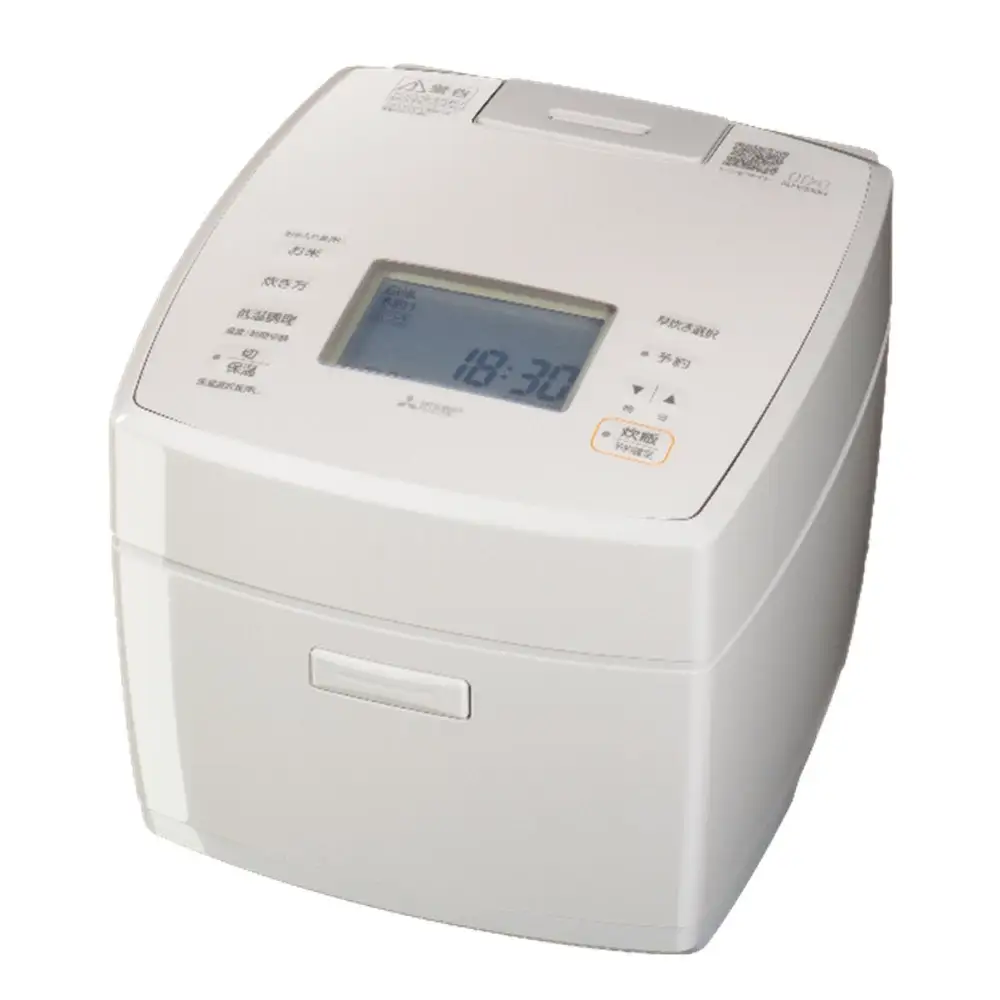三菱IHジャー炊飯器　ダブル備長炭コート熾火　炭炊釜　NJ-VS10H-W＜カラー：白亜麻＞　【11218-0978】