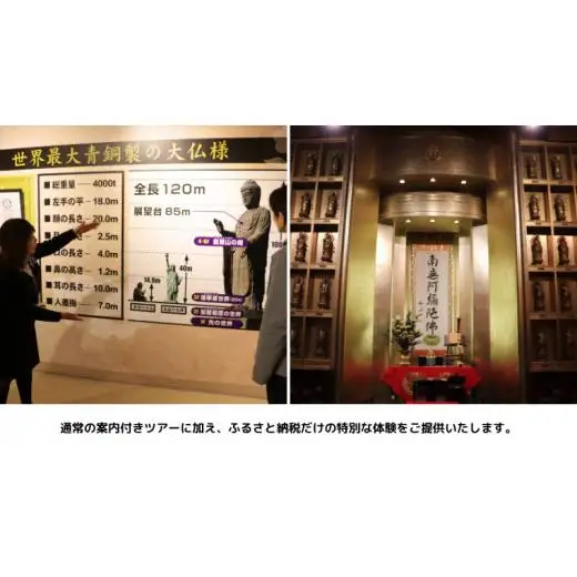 地上20ｍ 牛久大仏 足元 お身拭い 体験 ツアー ※ 平日限定 ※ （ 5名様まで ）