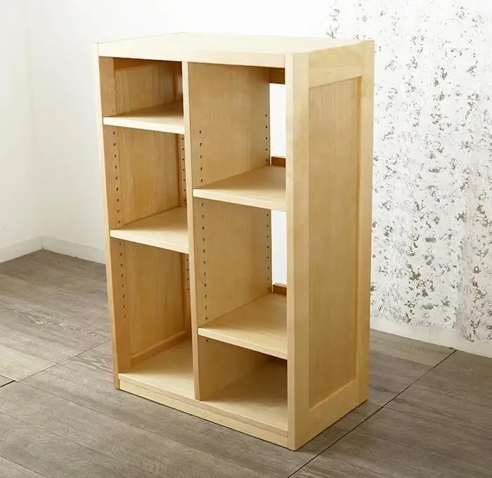 大川家具 ファイン 60cm ブックシェルフ 高さ95cm 天然木 サクラ(バーチ)