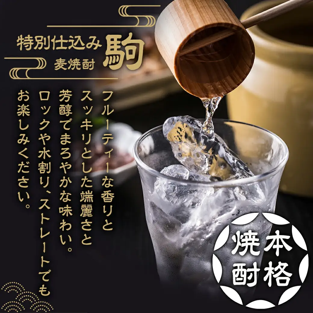 【柳田酒造】≪特別仕込み≫駒(20度)900ml×2本セット_AA-2206_(都城市) 大麦 焼酎 駒 20度 900ml 2本