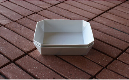 1616/ TY Square Bowl 184 White 2個セット【1616/arita japan】有田焼 食器 器 鉢 中鉢 スクエア ボウル ホワイト シンプル A25-599