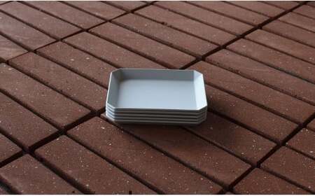 1616/ TY Square Plate 130 Grey 5枚セット【1616/arita japan】有田焼 食器 器 皿 小皿 角皿 スクエア プレート グレー シンプル 35000円 3.5万円 A35-623