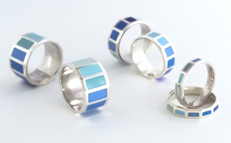 七宝焼 エターナルリング Ｓサイズ ジュエリー（ブルー系）【004-006-1】