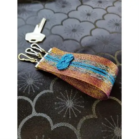 水引　三連キーホルダー(GR)_雑貨     装飾品・工芸品  服飾小物 _【1234280】