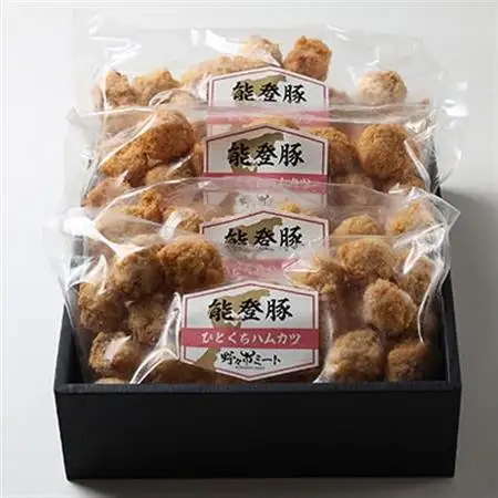 【温めるだけ!】石川県ブランド「能登豚」ひとくちハムカツ 計1.6kg (400g x 4パック)_肉  豚肉 _【配送不可地域：離島】【1367311】
