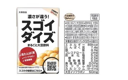 3812大塚食品 スゴイダイズ 125ml紙パック×48本入
