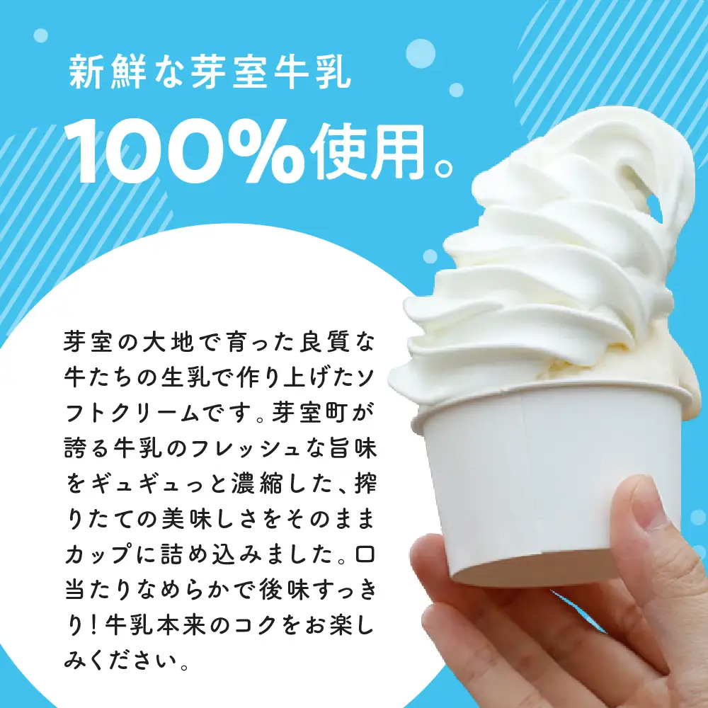  あいす屋さんの牛乳ソフトクリーム 12個入り 濃厚 アイス ミルク みるく デザート スイーツ カップ カップアイス カップソフト ソフト 冷凍 贈り物 おやつ ギフト 送料無料 北海道 十勝 芽室町me008-008c
