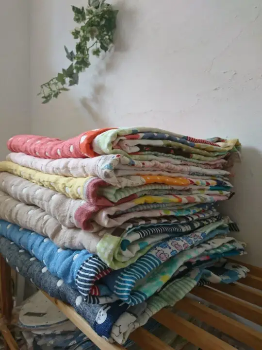 ハンドメイドの国産6重ガーゼの【100cm×70cm】サイズブランケット（モカ）