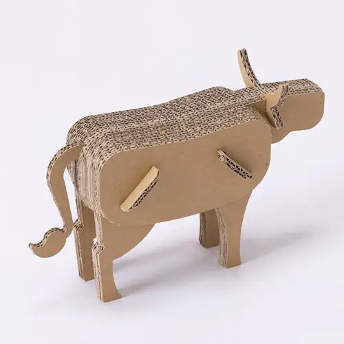 No.214 段ボール製工作キット　干支シリーズ　ウシ
