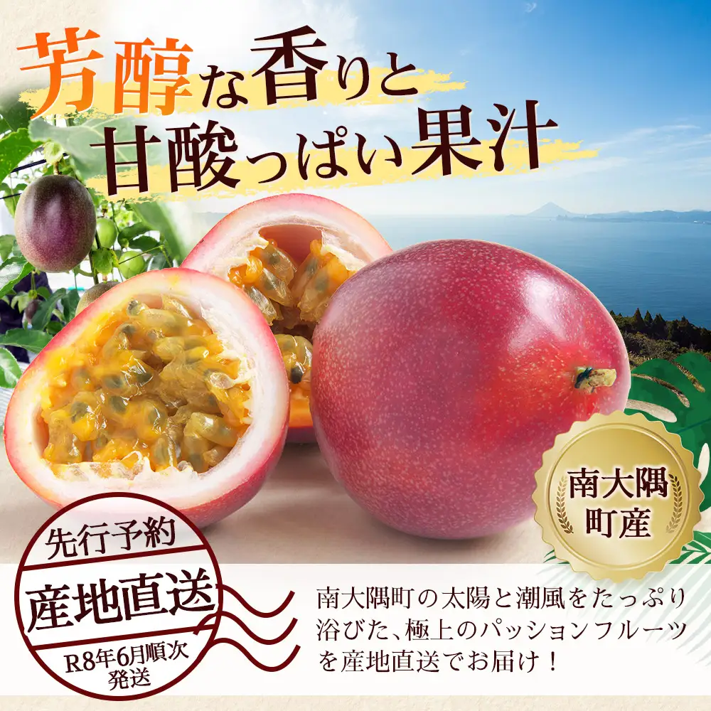 【2026年・先行予約】【訳あり品】家庭用パッションフルーツ2kg （約22～24個）濱田農園  ｜先行予約 産地直送 新鮮 パッション フルーツ 南大隅町 果物 果実 プレゼント濱田農園 家庭用 人気 南国フルーツ  HB-708
