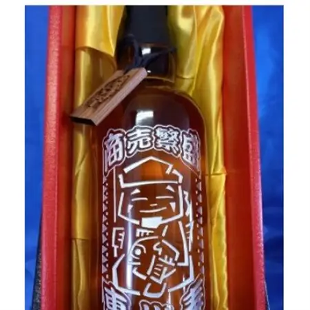 開運彫刻ボトル　七福神　恵比寿(商売繁盛)　ブレンデッドウイスキー　40度　開運七福ボトルタグ付き_酒・アルコール ウイスキー  _【1417708】