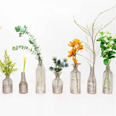 SPRING VASE (flower vase)トラディショナル型　シルバー_雑貨   _【1419717】