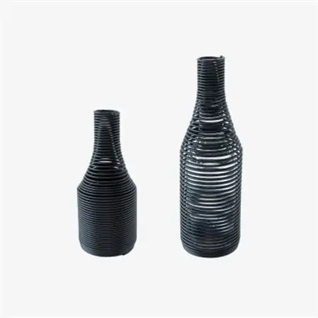 SPRING VASE (flower vase)スリム型　ブラック_雑貨   _【1419745】