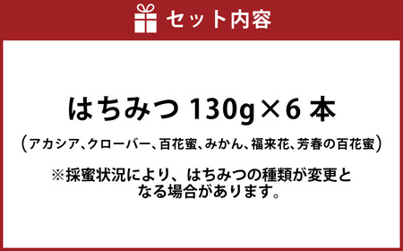 舘養蜂場本店 九華はちみつ 130g×6本 国産 無添加 良質 蜂蜜 ハチミツ 養蜂 ギフト 贈答 人気 料理 お菓子 健康 保存 039-0013