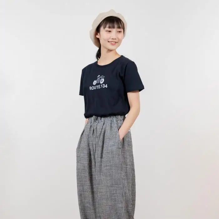 《1》【KEYMEMORY 鎌倉】ルート134イラストTシャツ NAVY