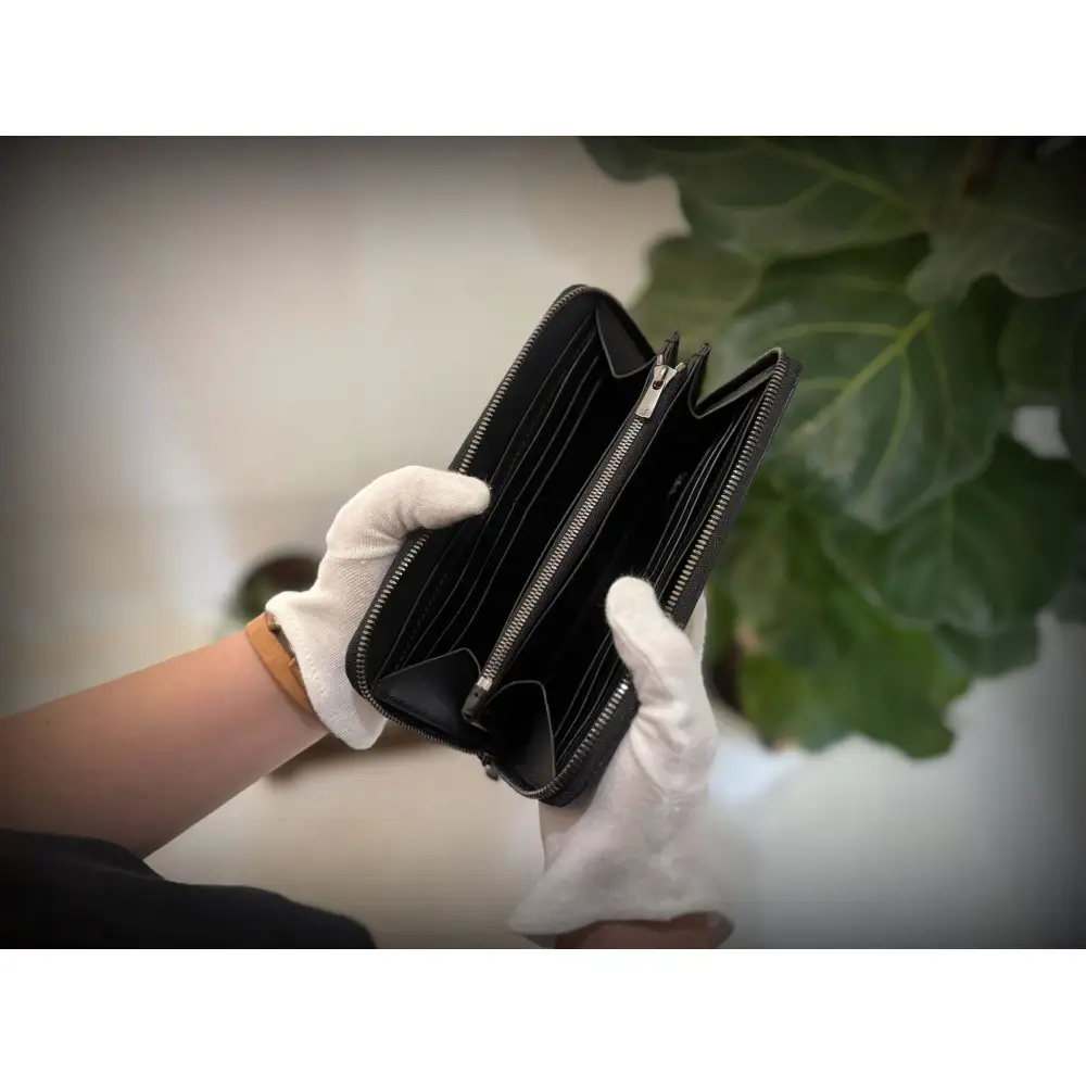 【極上】クロコダイルラウンドファスナー長財布 マットBLK