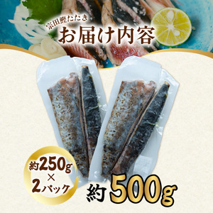 ヒラソウダ たたき 約500g 約250g×2パック 鰹 カツオ かつお 宗田鰹 宗太鰹 ソウダガツオ そうだがつお 冷凍