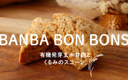 【全6回定期便】有機発芽玄米甘麹とくるみのスコーン【BANBA BON BONS】スコーン 有機発芽玄米 [ZDW003]