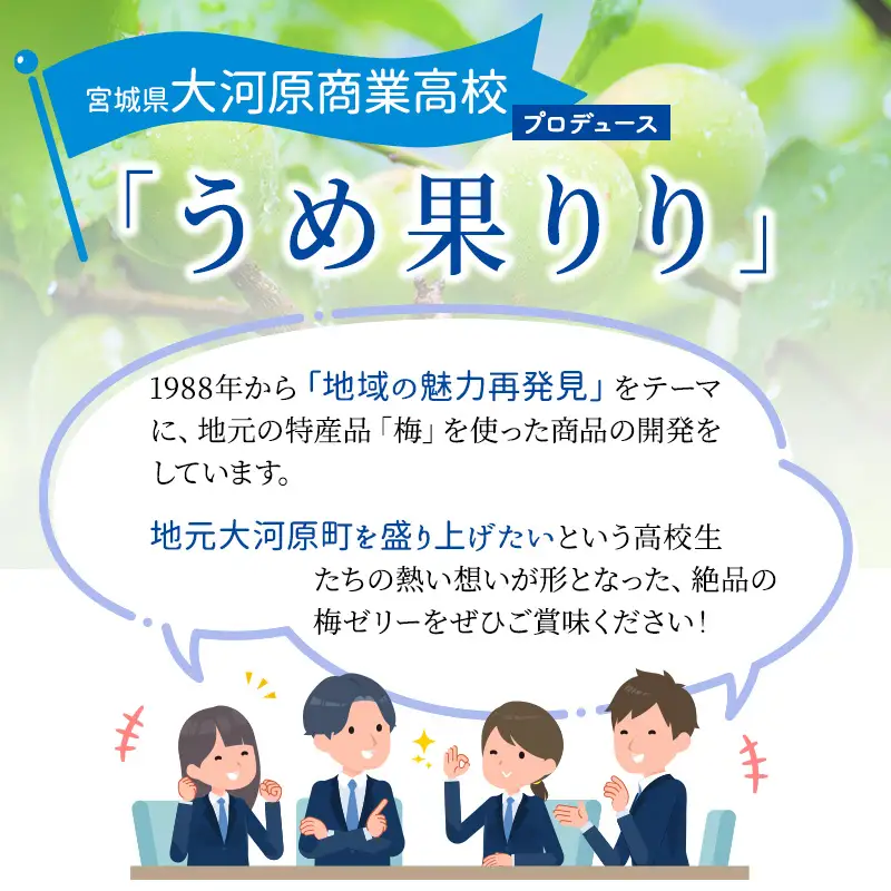 大河原の梅と清水のゼリー うめ果りり 10個入り 10,000円台おすすめ返礼品 お菓子 スイーツ 和スイーツ 梅の風味 梅ゼリー おやつ 食後 ひんやりスイーツ 涼 夏 さっぱり やさしい甘味 酸味 