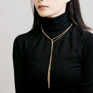 使い方はあなた次第！全長 約123cm スーパーロングネックレス アンティークゴールドカラー STN558003Y ネックレス