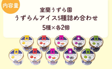 うずらんアイス 5種×2 ( フレッシュ グリーンティ プルーン いちご りんご ) MROF001