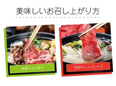 特選黒毛和牛 熊野牛 赤身 すき焼き、しゃぶしゃぶ用 約1kg 【mtf405】