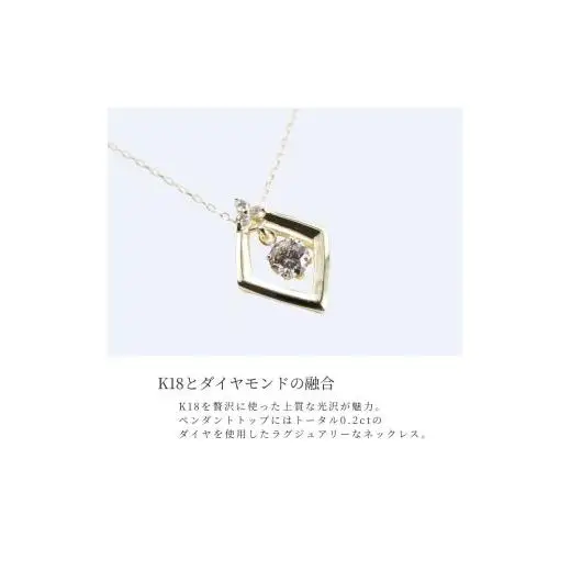 ネックレス レディース ゴールド 0.20ct K18 K18YG シンプル オシャレ ダイヤモンド プレゼント 結婚式 おしゃれ お祝い 大人 ギフト 誕生日 記念日 女性 20代 30代 40代 50代 ジュエリーケース付 アクセサリー ジュエリー 17369BK18 DIA PN