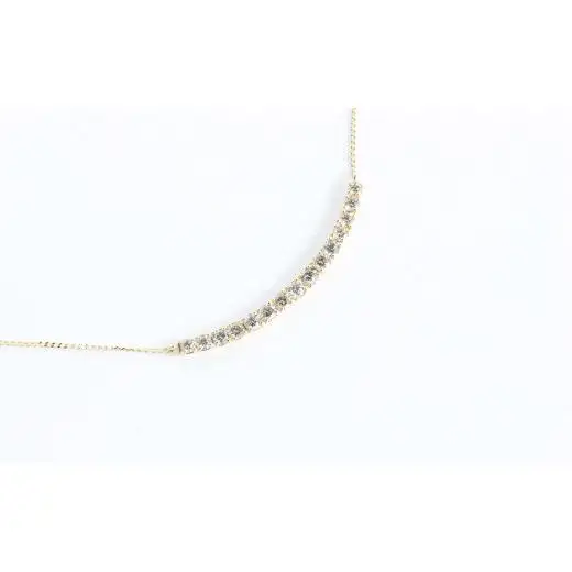 【ダイヤモンドネックレス】 ネックレス ダイヤモンド 0.50カラット K18 イエローゴールド ペンダント レディース シンプル 豪華 おしゃれ 大人 ファッション ジュエリー アクセサリー カーブライン プレゼント ギフト 誕生日 記念日 お祝い 17780B DIA PN