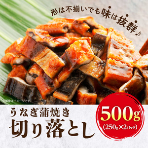 うなぎ蒲焼き切り落とし 徳用500g_うなぎ 蒲焼き 切り落とし250g × 2 計 500g 訳あり 端材 不揃い カット済み 便利 冷凍 切り身 う巻き お茶漬け おにぎり お蕎麦 魚介類 食品 惣菜 お取り寄せ 福岡県 久留米市 送料無料 〔Cu033〕