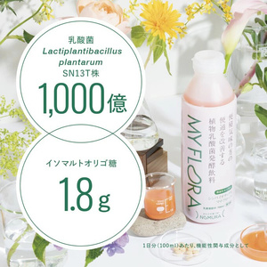 定期便 3か月 シンバイオティクス マイ・フローラ 700ml × 4本 4週間分 野村乳業 104004