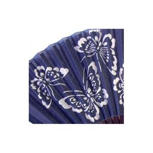 徳島伝統工芸 阿波藍染 扇子【蝶】