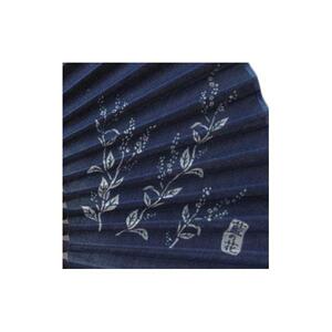 徳島伝統工芸 阿波藍染 扇子【藍の花】