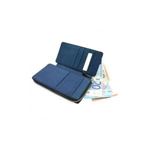 本革 藍染め 絞り財布 Indigo-W409