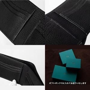 折財布 茶利八方革 本革 手縫い 財布